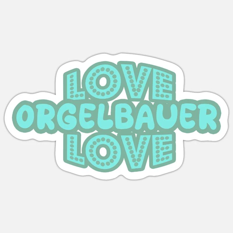 Facteur d’orgues comme vocation - Sticker taille S (10 x 10 cm) - blanc mat