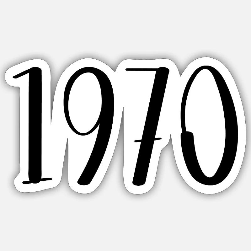 1970 - Sticker size S (10 x 10 cm) - white matte