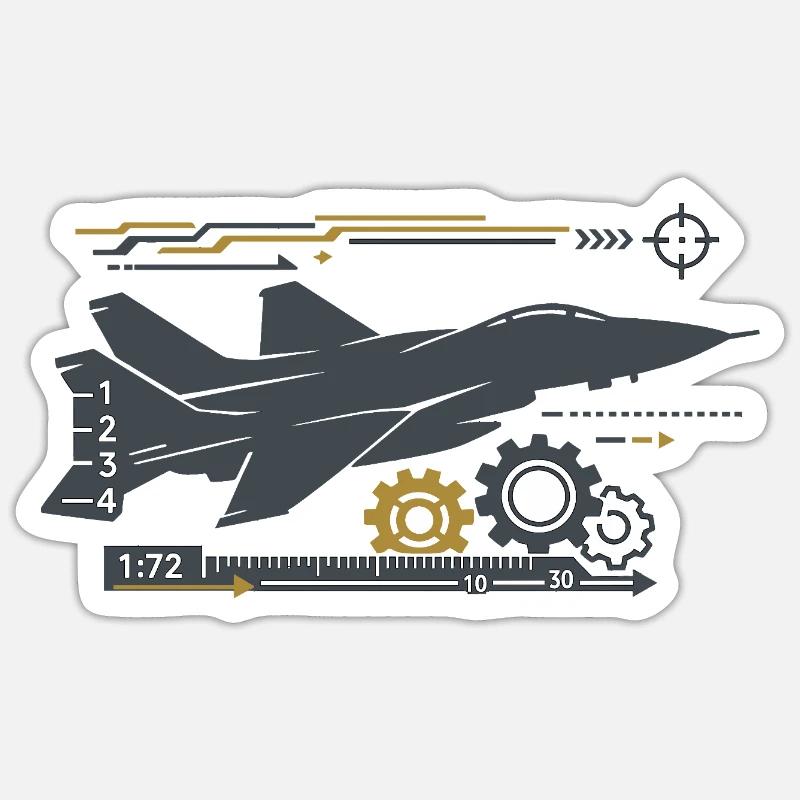 Jetgear Technical Flight Pattern Sticker size S (10 x 10 cm)