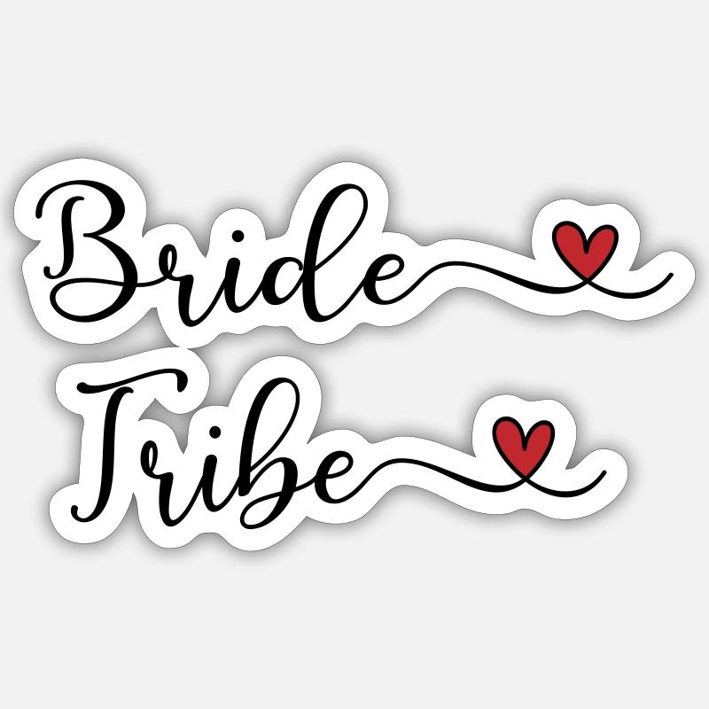 Bride Tribe - Sticker size S (10 x 10 cm) - white matte