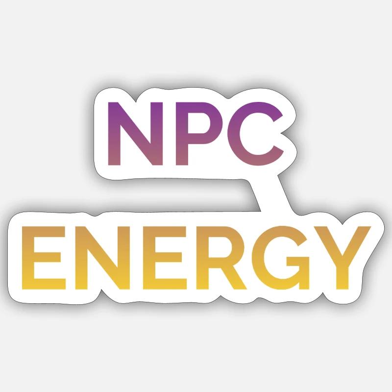 NPC Energy Gradient Logo - Sticker size S (10 x 10 cm) - white matte