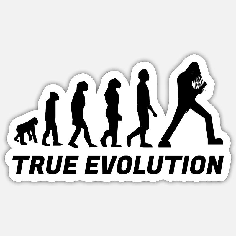 True evolution - vrai évolution metal Sticker taille S (10 x 10 cm)
