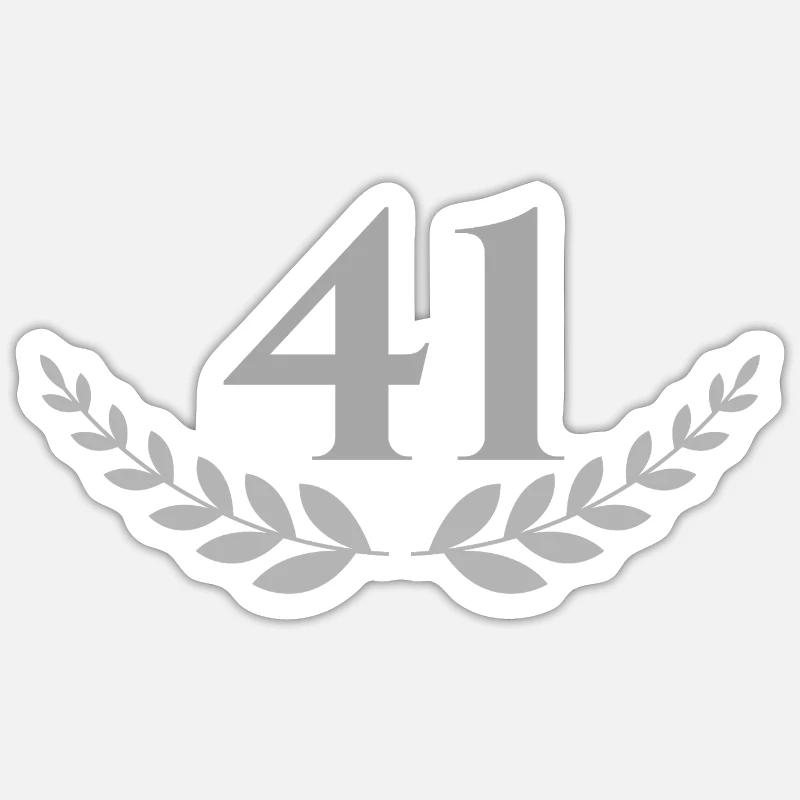 41 - Sticker size S (10 x 10 cm) - white matte