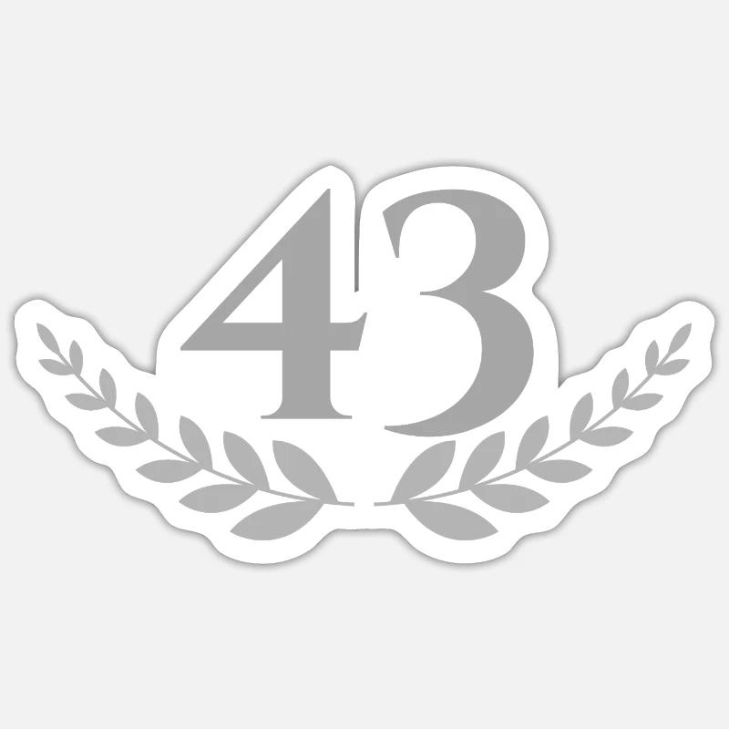43 - Sticker size S (10 x 10 cm) - white matte