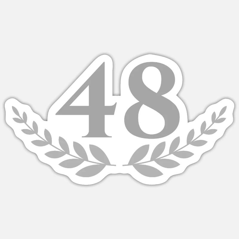 48 - Sticker size S (10 x 10 cm) - white matte