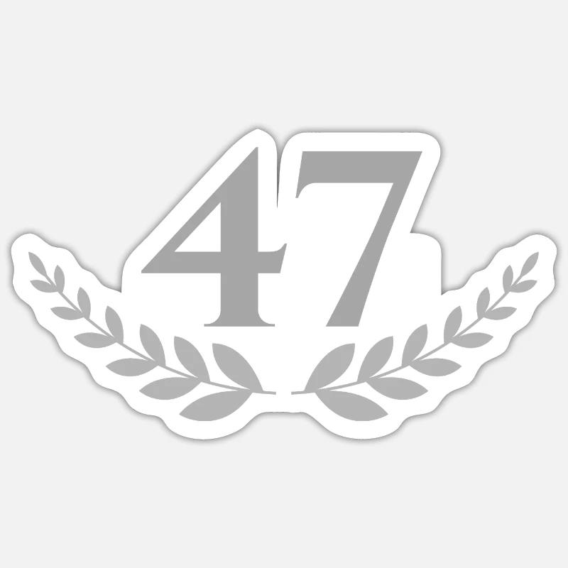 47 - Sticker size S (10 x 10 cm) - white matte