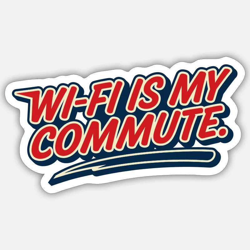 WLAN-Pendel, Hausaufgabe, Humor-Nerd, - Sticker Größe S (10 x 10 cm) - Mattweiß