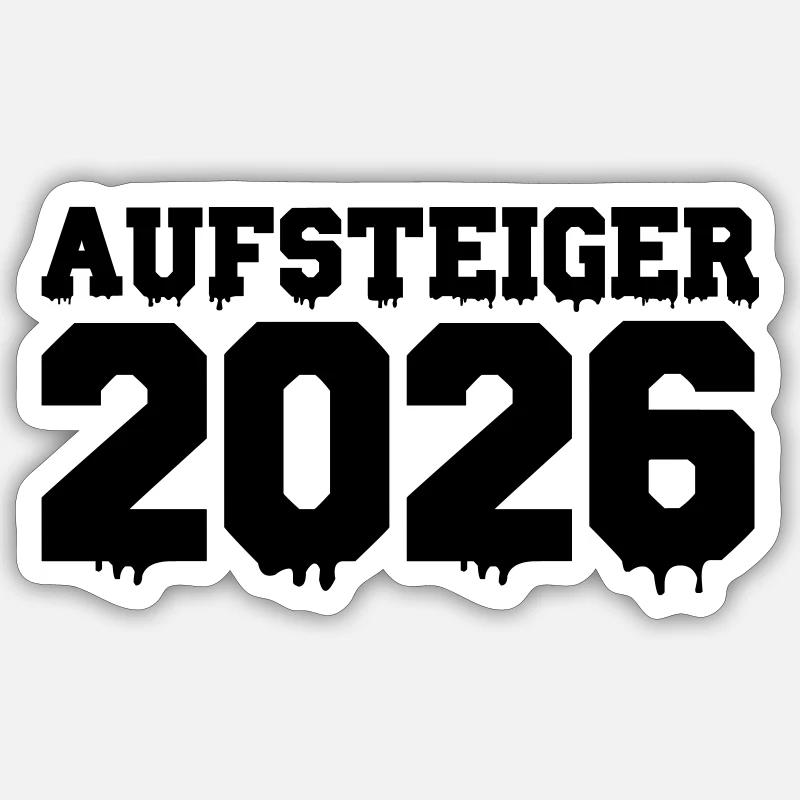 Aufsteiger 2026 - Sticker Größe S (10 x 10 cm) - Mattweiß