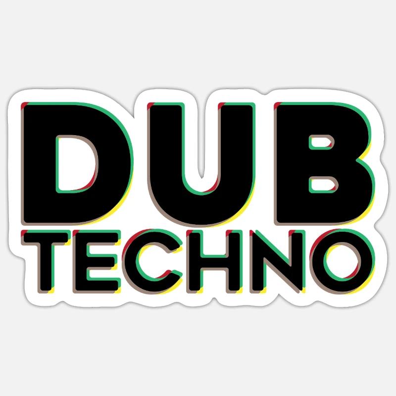 Schema Dub Techno Neon Sticker formato S (10 x 10 cm)