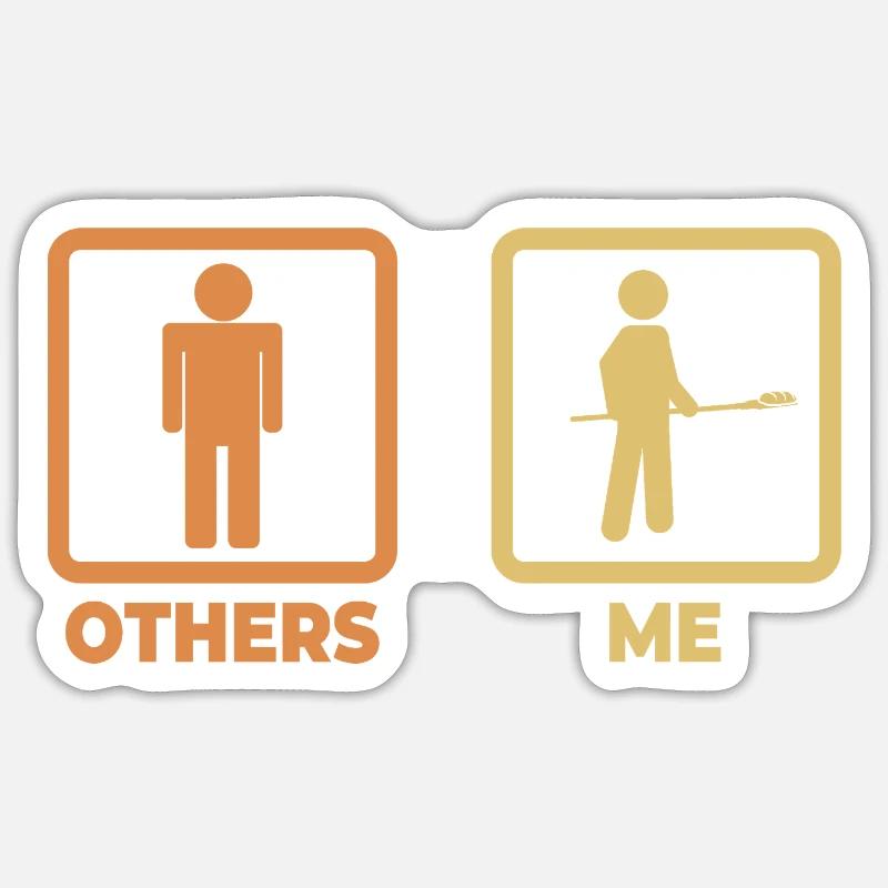 Baker stick figures - Sticker size S (10 x 10 cm) - white matte