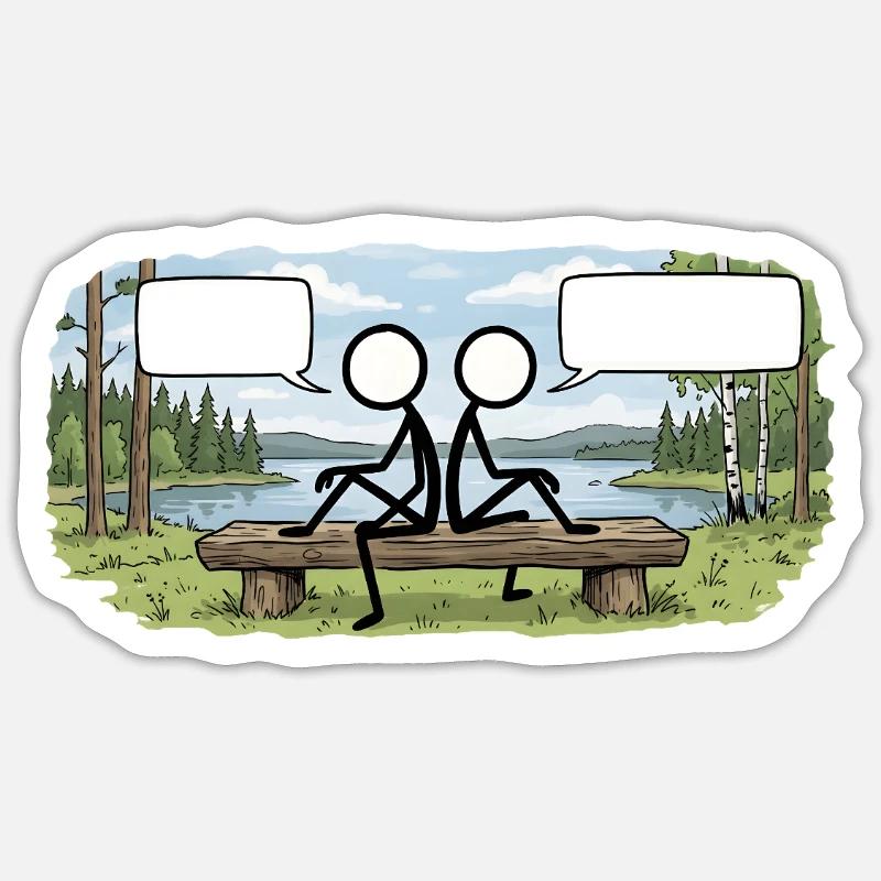 Savo Guys Duo 1 Par Nature - Sticker taille S (10 x 10 cm) - blanc mat