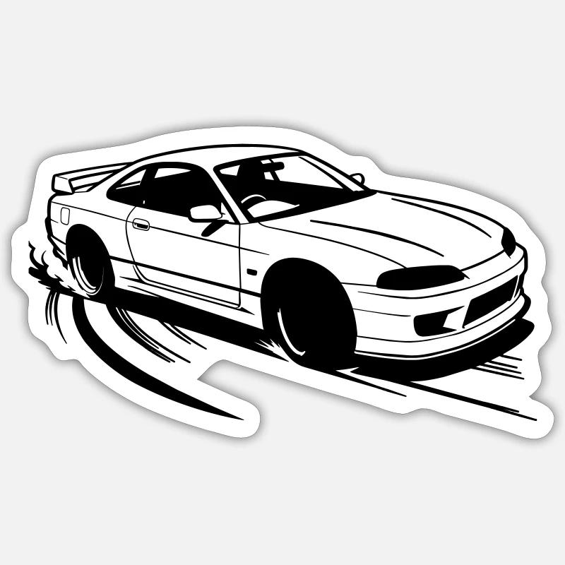 Dérive - Sticker taille S (10 x 10 cm) - blanc mat