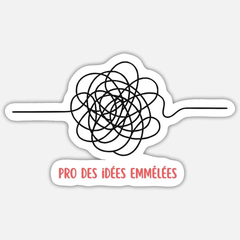 PRO DES IDEES EMMELEES - Sticker taille S (10 x 10 cm) - blanc mat