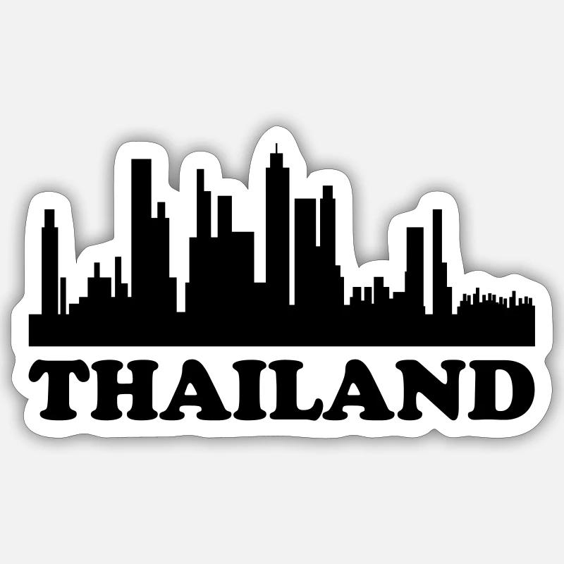 Thailand Skyline - Sticker size S (10 x 10 cm) - white matte