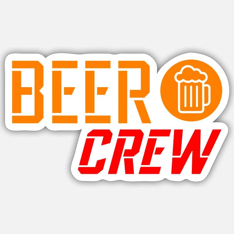 Équipe de bière - Sticker taille S (10 x 10 cm) - blanc mat