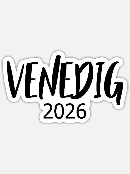 Venedig 2026 - Sticker Größe S (10 x 10 cm) - Mattweiß