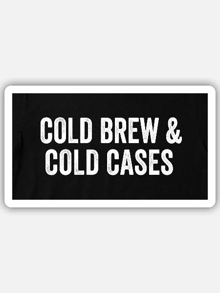 Cold Brew & Cold Cases - Sticker Größe S (10 x 10 cm) - Mattweiß