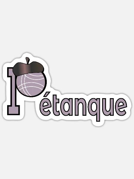 Petanque-Ball - Sticker Größe S (10 x 10 cm) - Mattweiß