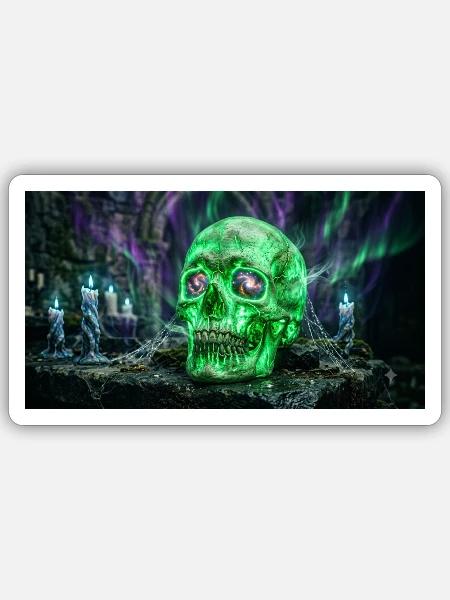 Halloween - Sticker Größe S (10 x 10 cm) - Mattweiß