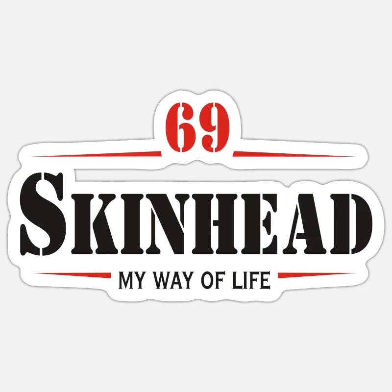 Working Class Skinhead Oi! Antiracist Bootboys My - Sticker taille S (10 x 10 cm) - blanc mat