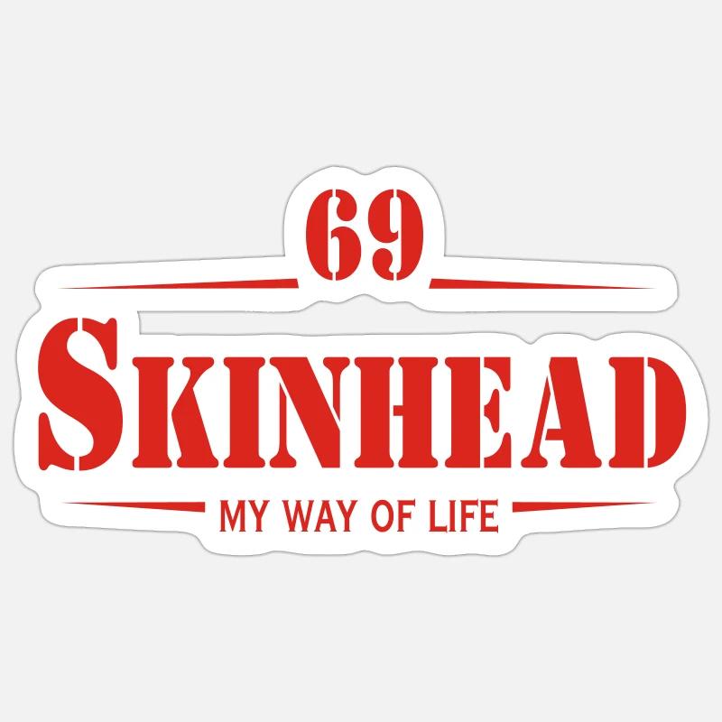 Working Class Skinhead Oi! Antiracist Bootboys My - Sticker Größe S (10 x 10 cm) - Mattweiß