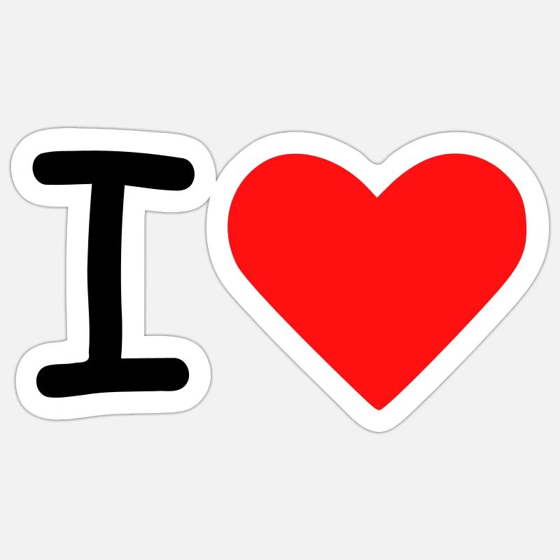 I heart Sticker Größe S (10 x 10 cm)