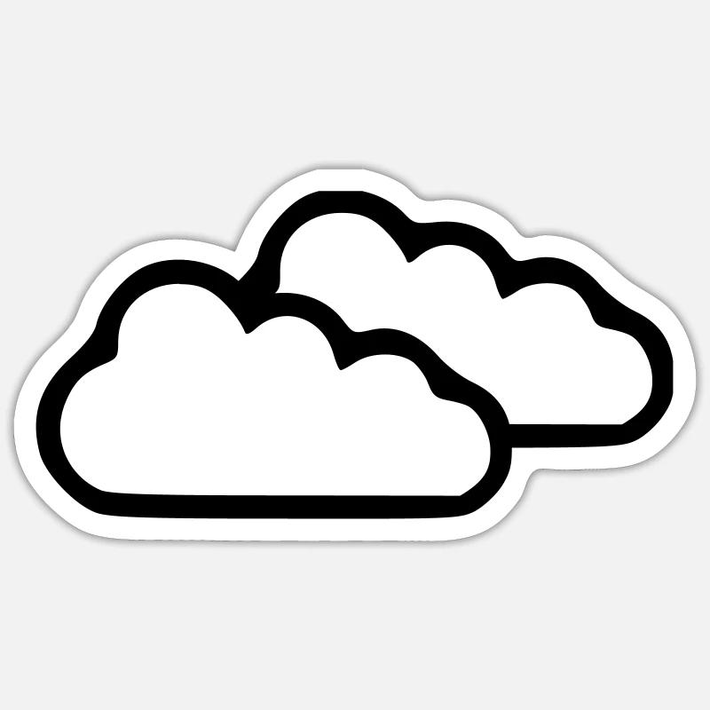 Wolken Sticker Größe S (10 x 10 cm)