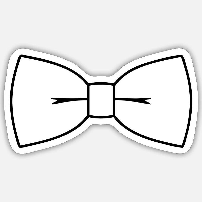 papillon - Sticker taille S (10 x 10 cm) - blanc mat