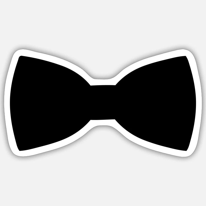 Bow-Tie - Sticker size S (10 x 10 cm) - white matte