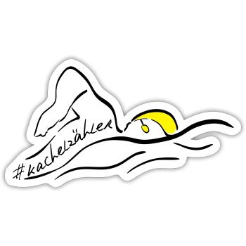 .kachelzähler - Sticker Größe S (10 x 10 cm) - Mattweiß - Vorne