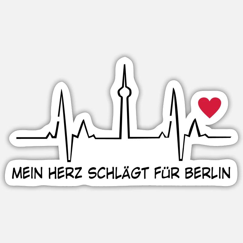 Berlin - Sticker Größe S (10 x 10 cm) - Mattweiß