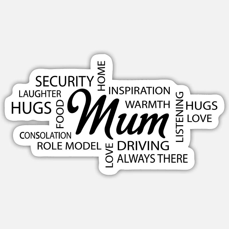 Mama - Sticker size S (10 x 10 cm) - white matte