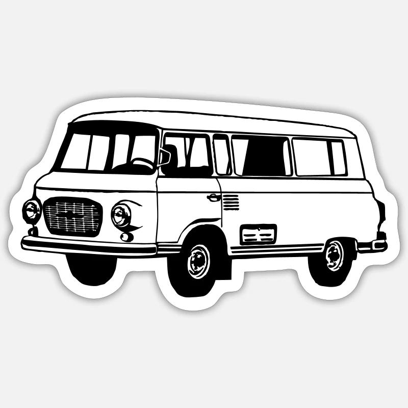 Barkas , Ostalgie , DDR Kult , Oldtimer (25) Sticker Größe S (10 x 10 cm)