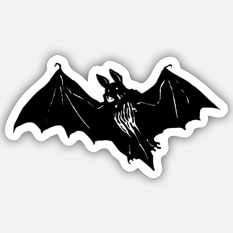 bat - Sticker size S (10 x 10 cm) - white matte