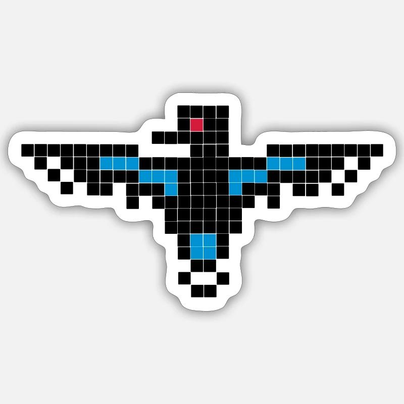 eagle crest - Sticker size S (10 x 10 cm) - white matte