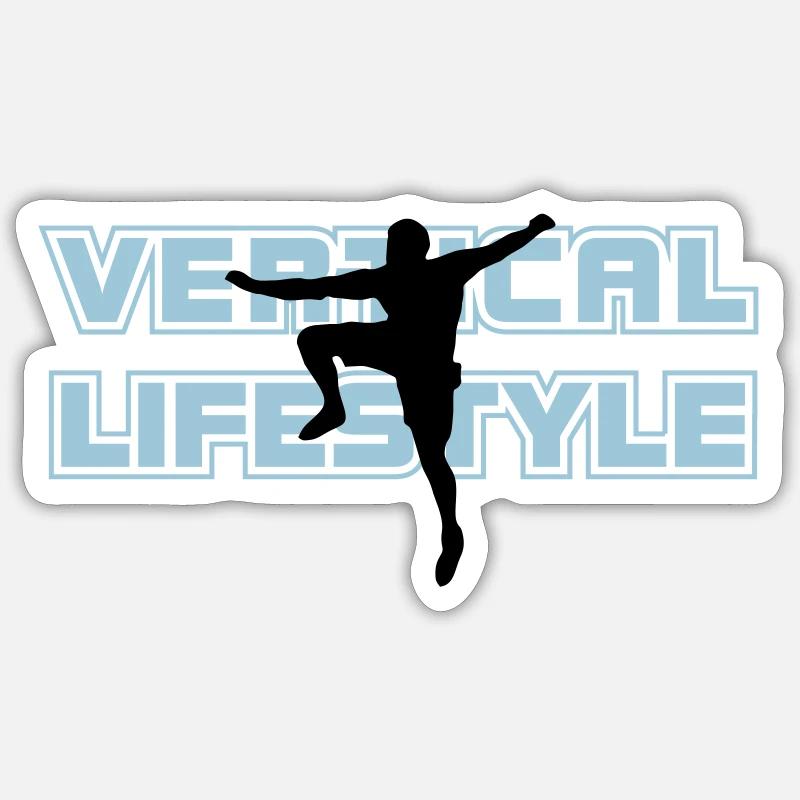 mode de vie vertical 2 Sticker taille S (10 x 10 cm)