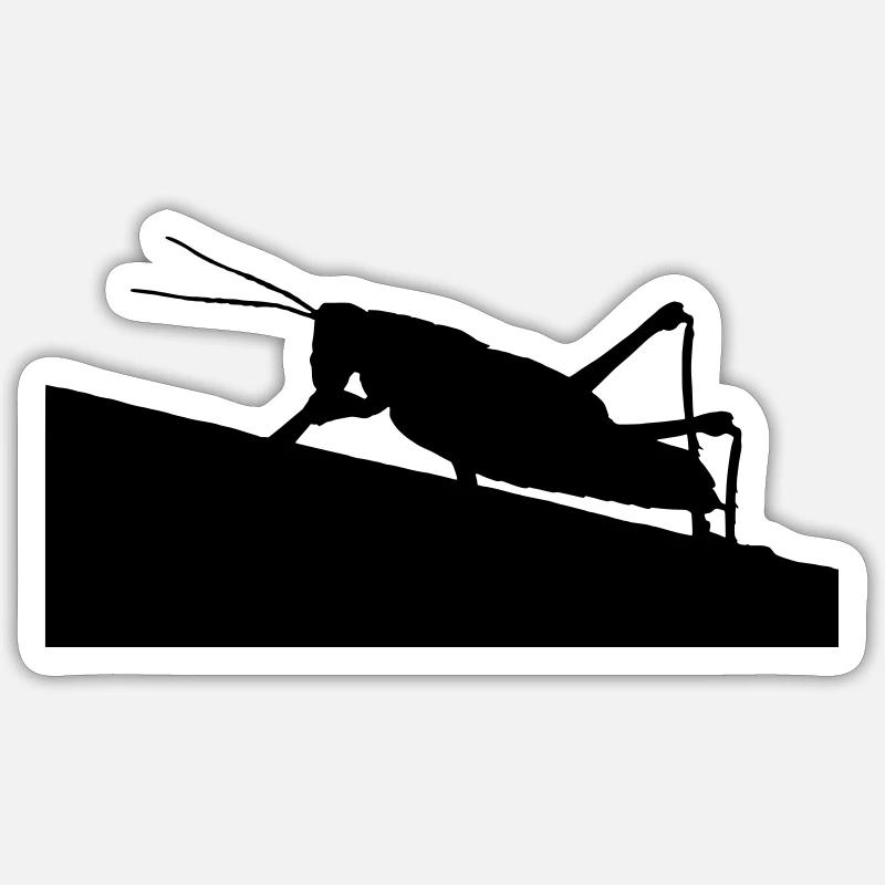 grasshopper - Sticker size S (10 x 10 cm) - white matte