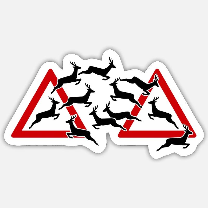 Strong Wildwechsel - Sticker size S (10 x 10 cm) - white matte