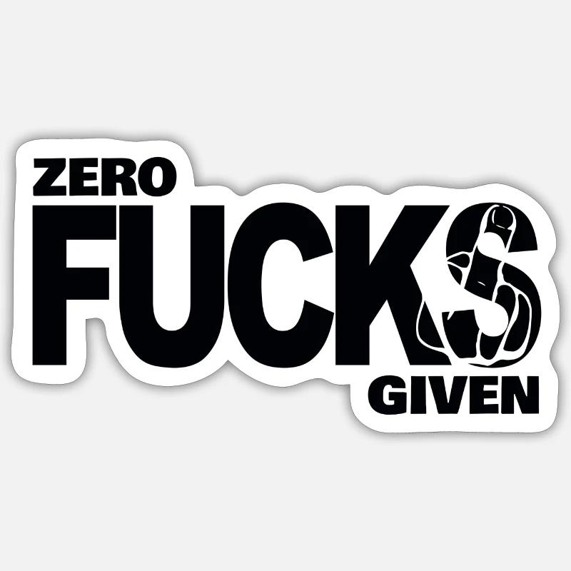 Zéro baise donné Sticker taille S (10 x 10 cm)