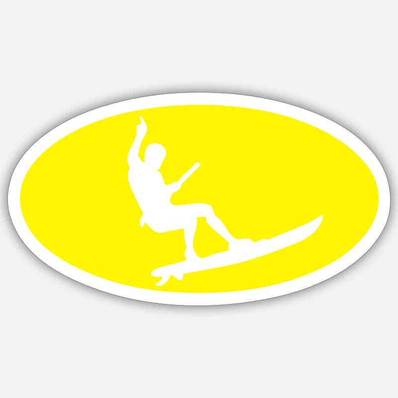 kitesurf logo bat - Sticker taille S (10 x 10 cm) - blanc mat