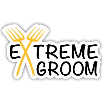 groom - Sticker Größe S (10 x 10 cm) - Mattweiß - Vorne