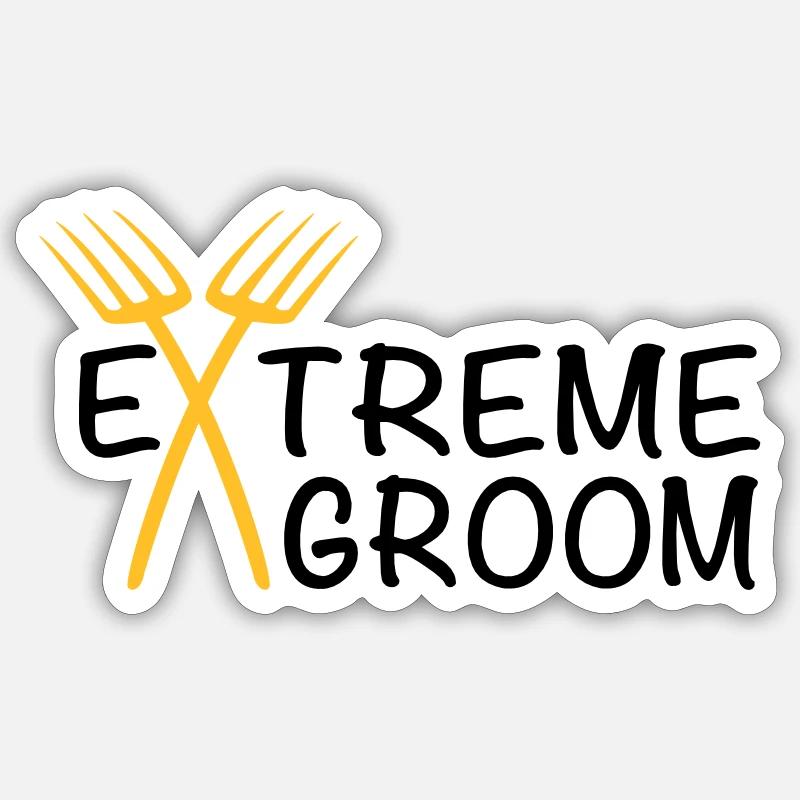 groom - Sticker Größe S (10 x 10 cm) - Mattweiß