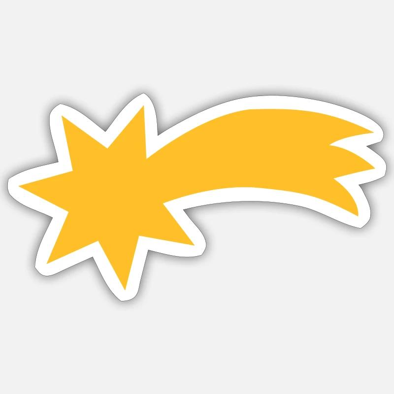 Sternschnuppe Sticker Größe S (10 x 10 cm)
