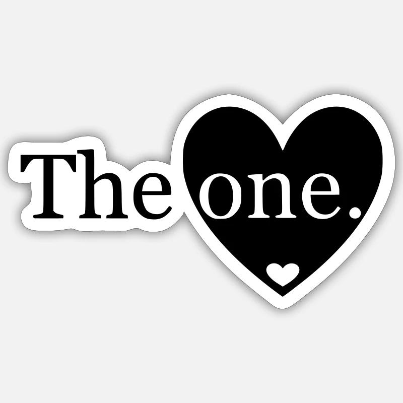 The One. - Sticker taille S (10 x 10 cm) - blanc mat