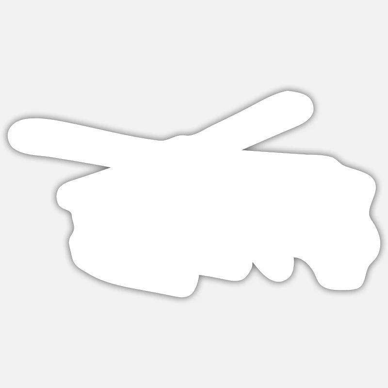 Hubschrauber Pilot fliegne Helicopter Geschenk - Sticker Größe S (10 x 10 cm) - Mattweiß