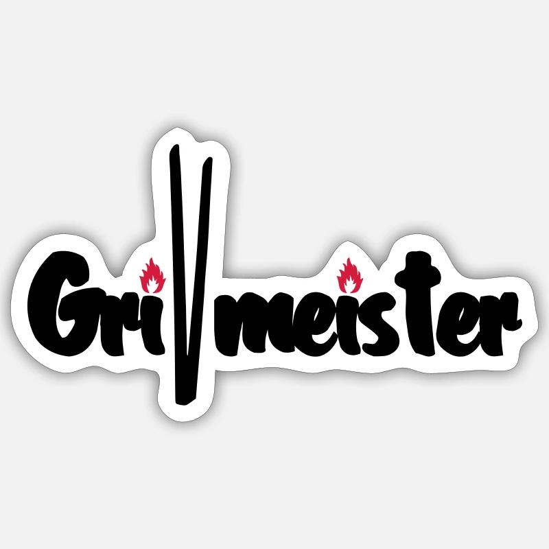 Maître de gril Sticker taille S (10 x 10 cm)