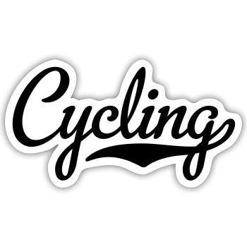 Radsport - Sticker Größe S (10 x 10 cm) - Mattweiß - Vorne