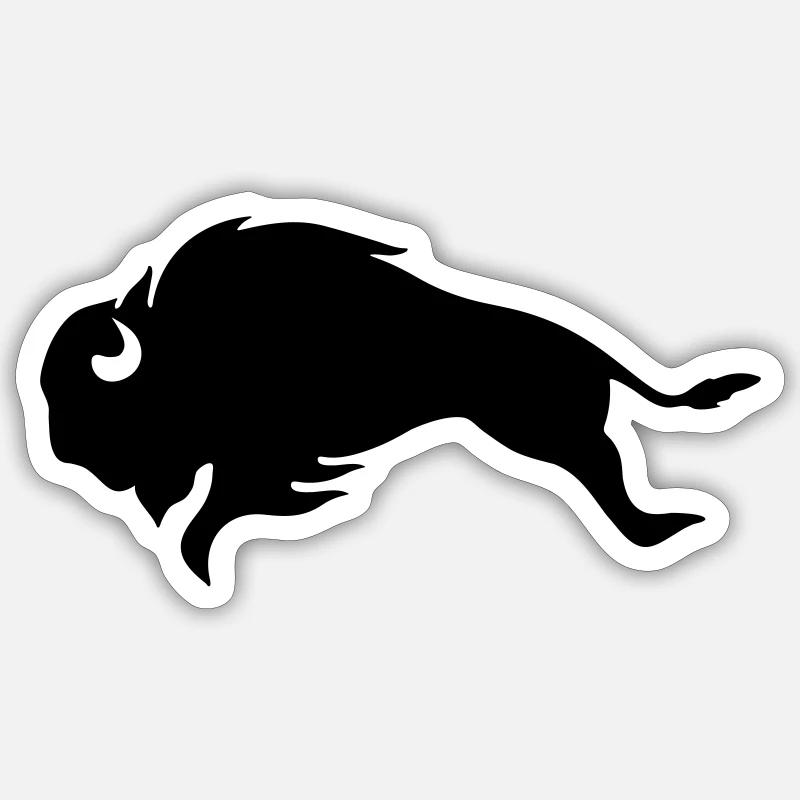 BISON BULL Bufallo - Sticker size S (10 x 10 cm) - white matte