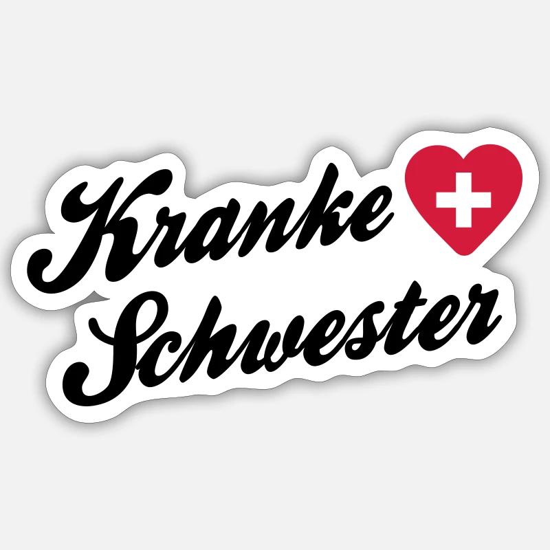 kranke schwester - Krankenschwester - Karnevall Sticker Größe S (10 x 10 cm)