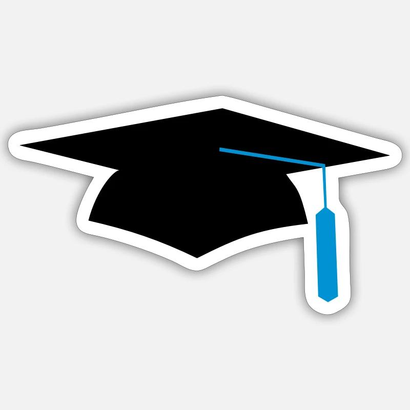 graduation - Sticker taille S (10 x 10 cm) - blanc mat